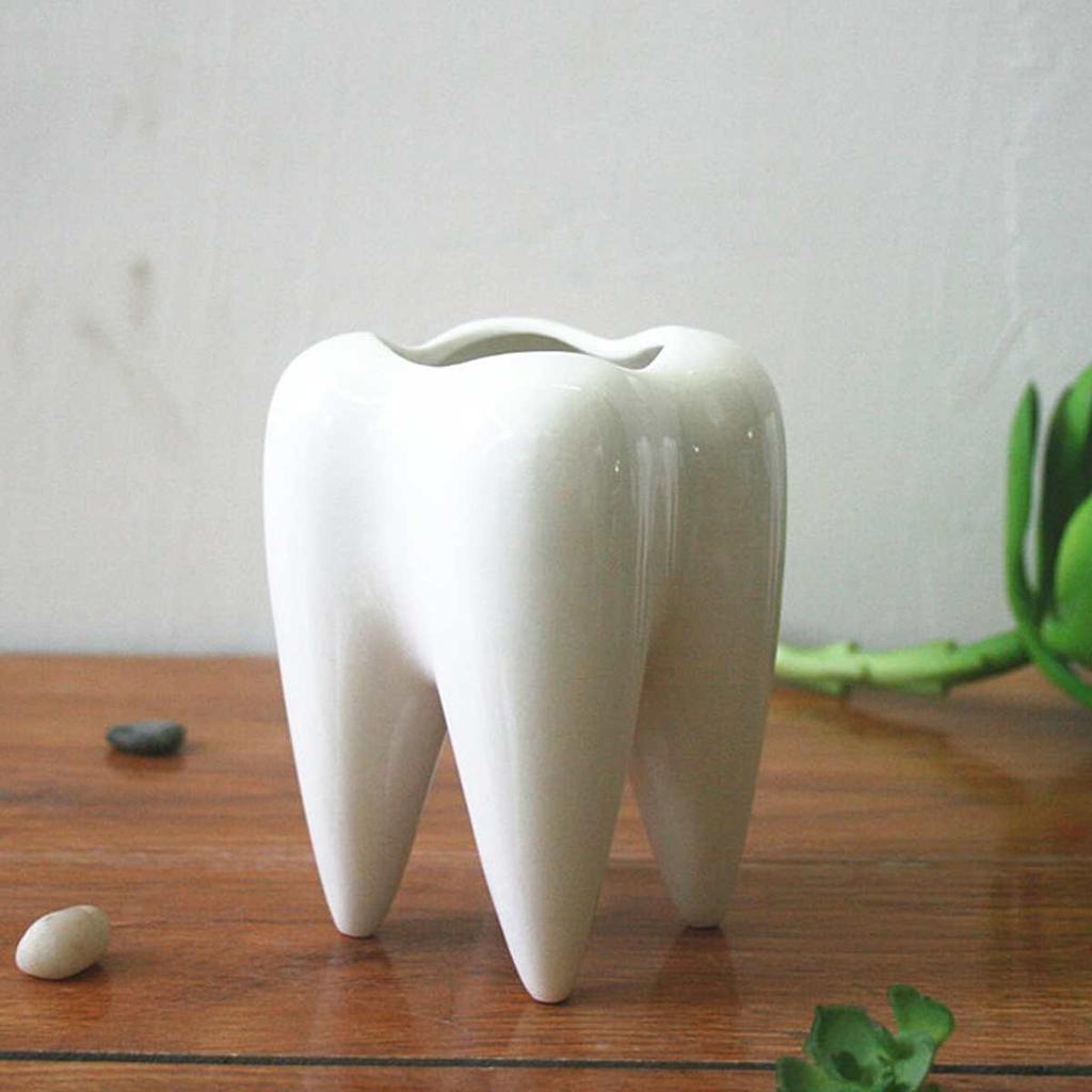 Ceramic Mini Tooth Planter for Succulents by HitMyNeed