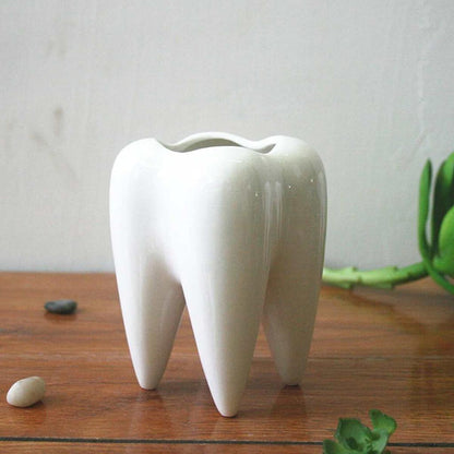 Ceramic Mini Tooth Planter for Succulents by HitMyNeed