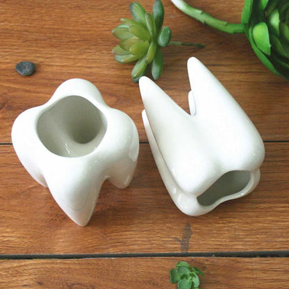 Ceramic Mini Tooth Planter for Succulents by HitMyNeed