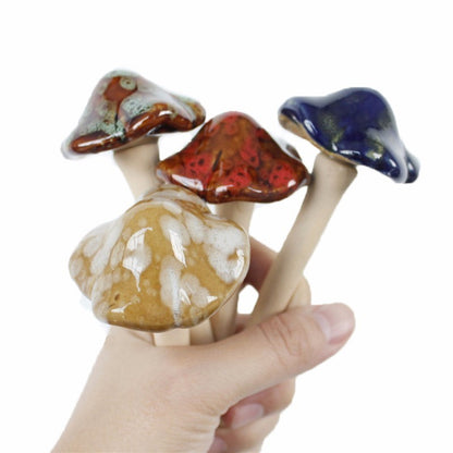 Ceramic Mushroom Garden Ornament Decor by HitMyNeed