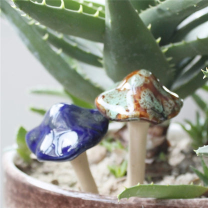 Ceramic Mushroom Garden Ornament Decor by HitMyNeed