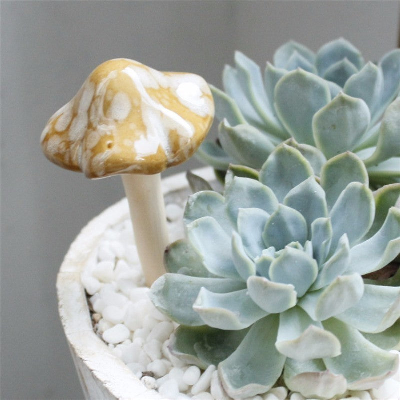 Ceramic Mushroom Garden Ornament Decor by HitMyNeed