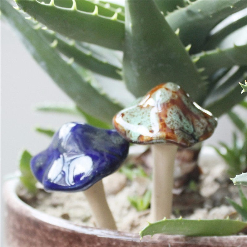 Ceramic Mushroom Garden Ornament Decor by HitMyNeed