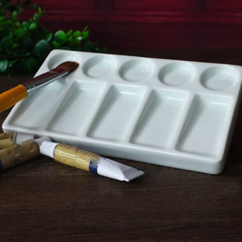 Ceramic Paint Palette 10-Hole Mixing Tray by HitMyNeed