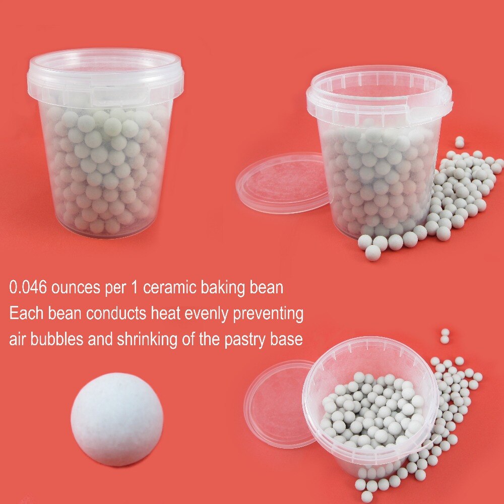 Ceramic Pie Weights 1.32 lb with Storage Tub by HitMyNeed