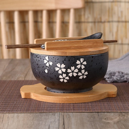 Ceramic Ramen Bowl Set with Chopsticks and Spoon by HitMyNeed
