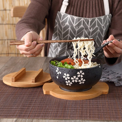 Ceramic Ramen Bowl Set with Chopsticks and Spoon by HitMyNeed