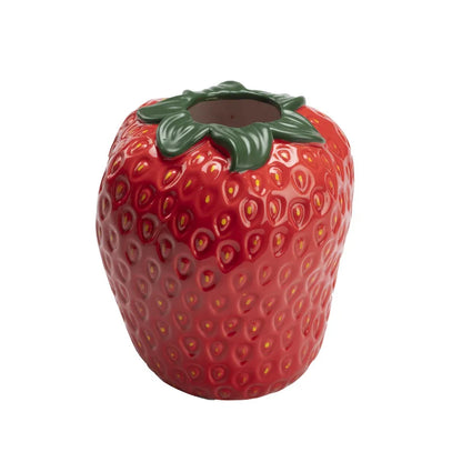 Ceramic Strawberry Flower Vase 17 x 19 cm by HitMyNeed