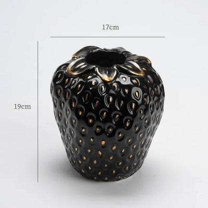 Ceramic Strawberry Flower Vase 17 x 19 cm a by HitMyNeed