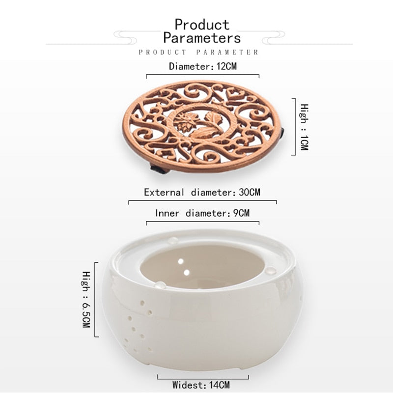 Ceramic Teapot Warmer with Candle Heater Base by HitMyNeed