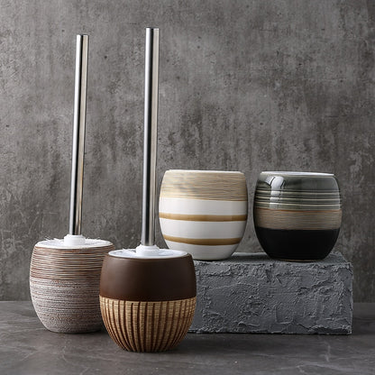 Ceramic Toilet Brush and Holder Set by HitMyNeed