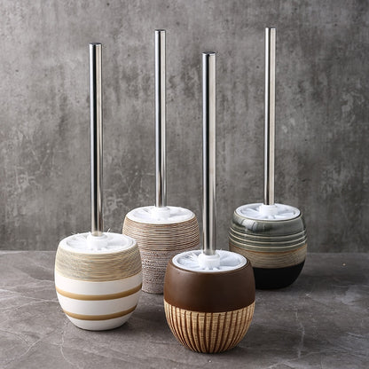 Ceramic Toilet Brush and Holder Set by HitMyNeed