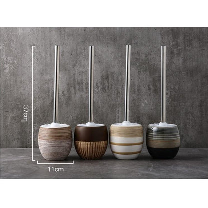 Ceramic Toilet Brush and Holder Set by HitMyNeed