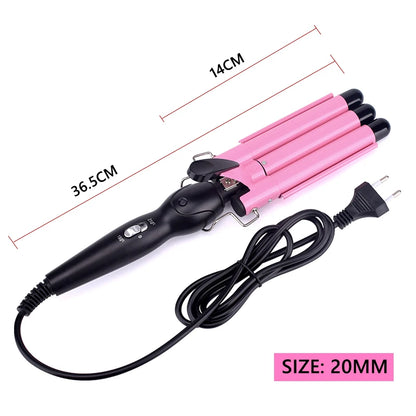 Ceramic Triple Barrel Hair Waver with Dual Heat Modes by HitMyNeed