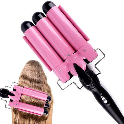 Ceramic Triple Barrel Hair Waver with Dual Heat Modes Width 20mm by HitMyNeed