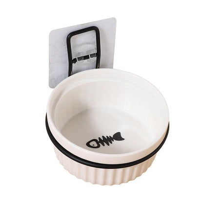 Ceramic Wall Mounted Dog Bowl with Iron Rack by HitMyNeed
