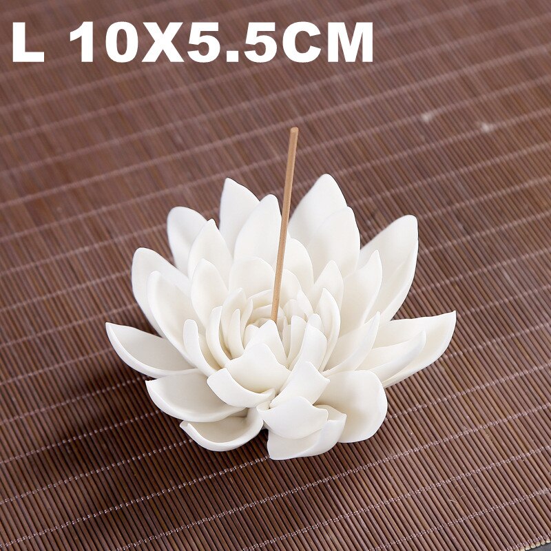Ceramic White Lotus Incense Burner by HitMyNeed