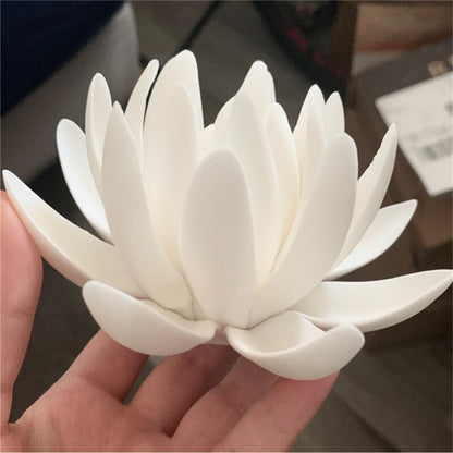 Ceramic White Lotus Incense Burner by HitMyNeed