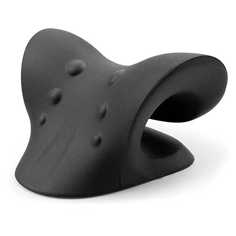 Cervical Spine U-Shaped Shiatsu Neck Massage Pillow black by HitMyNeed