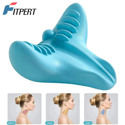 Cervical Traction Neck Stretcher & Alignment Pillow by HitMyNeed