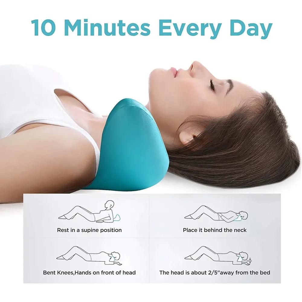 Cervical Traction Neck Stretcher & Alignment Pillow by HitMyNeed