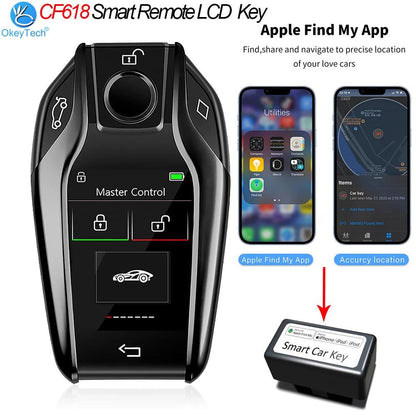 CF618 LCD Smart Remote Key with Apple Find My by HitMyNeed