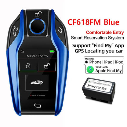 CF618 LCD Smart Remote Key with Apple Find My cf618fm-blue by HitMyNeed