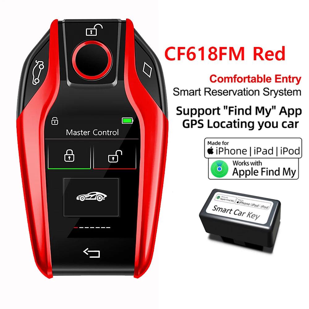 CF618 LCD Smart Remote Key with Apple Find My cf618fm-red by HitMyNeed