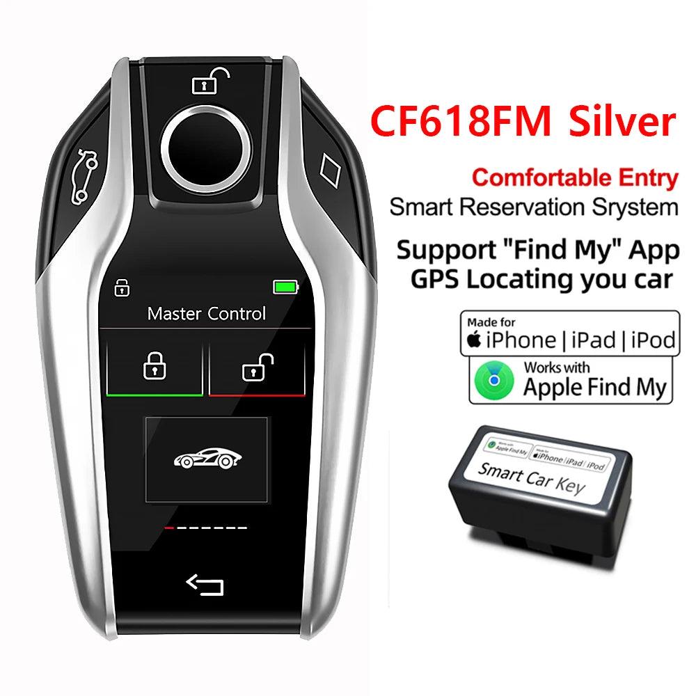 CF618 LCD Smart Remote Key with Apple Find My cf618fm-silver by HitMyNeed