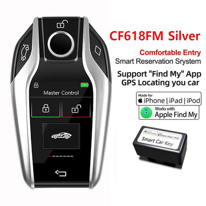 CF618 LCD Smart Remote Key with Apple Find My cf618fm-silver by HitMyNeed