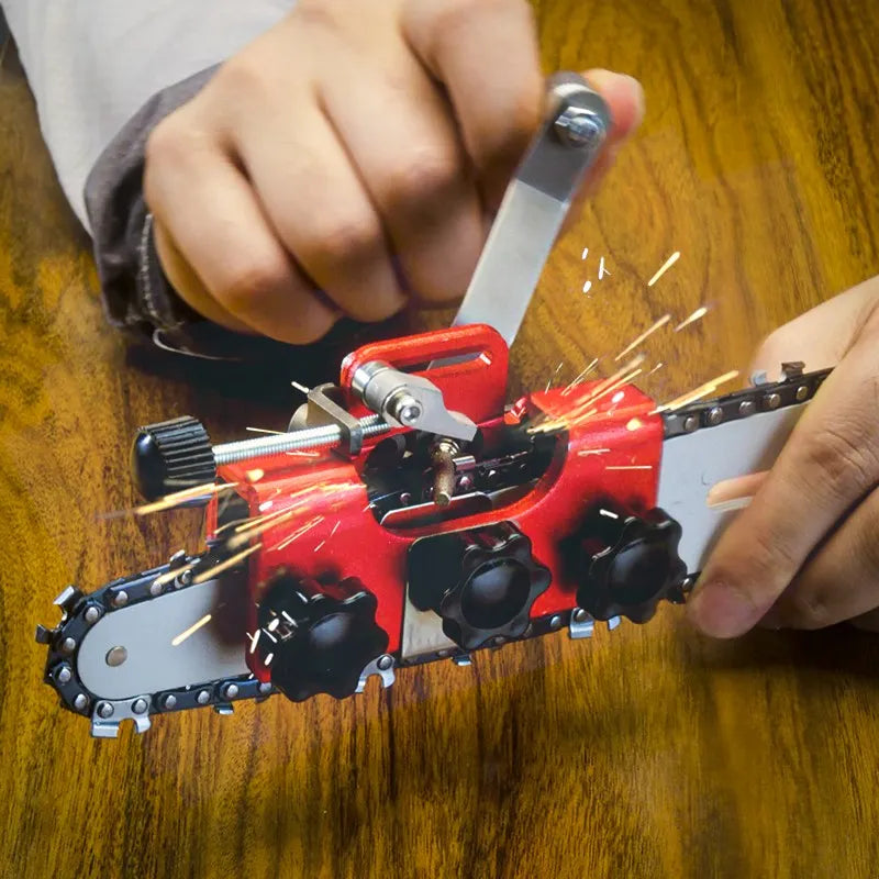 Chainsaw Chain Sharpening Jig & Sharpener Kit by HitMyNeed