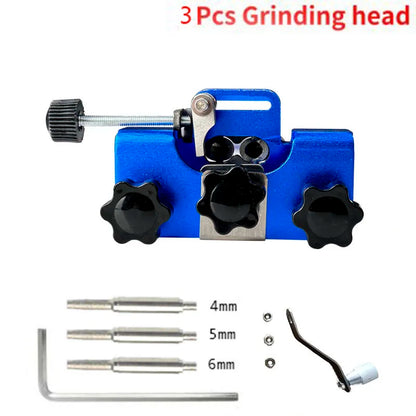 Chainsaw Chain Sharpening Jig & Sharpener Kit blue-and-3-head by HitMyNeed
