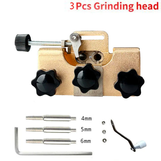 Chainsaw Chain Sharpening Jig & Sharpener Kit gold-and-3-head by HitMyNeed