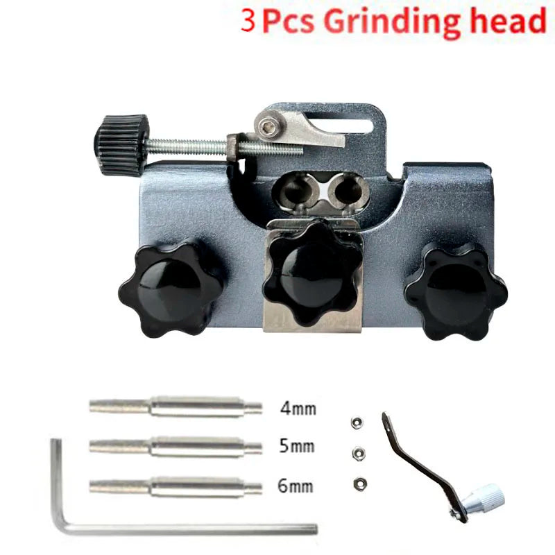 Chainsaw Chain Sharpening Jig & Sharpener Kit grey-and-3-head by HitMyNeed