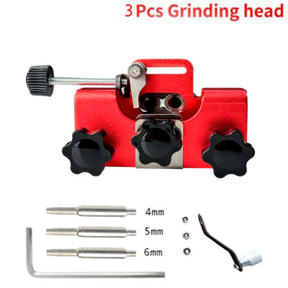 Chainsaw Chain Sharpening Jig & Sharpener Kit red-and-3-head by HitMyNeed