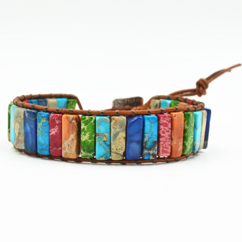 Chakra Bracelet with Colorful Healing Stone Beads by HitMyNeed