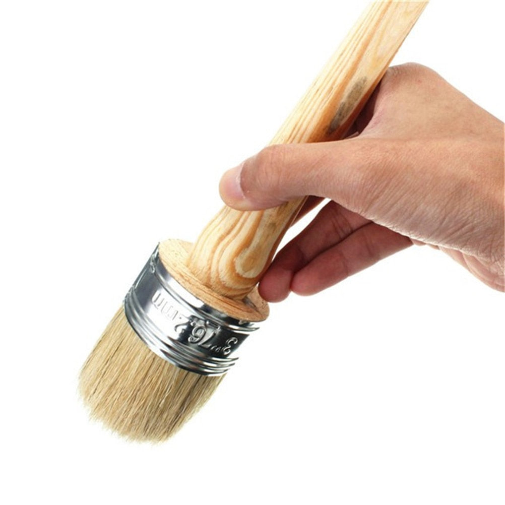 Chalk Paint Brush with Ergonomic Wooden Handle by HitMyNeed