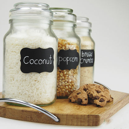 Chalkboard Jar Labels Stickers (36 Pack) by HitMyNeed