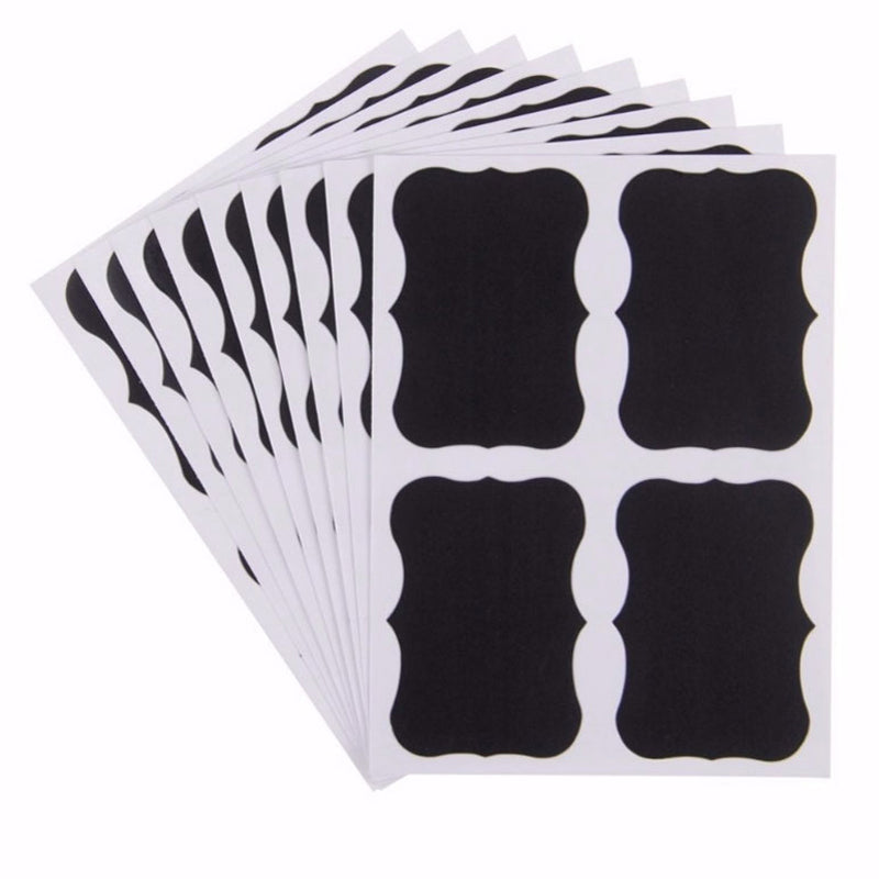 Chalkboard Jar Labels Stickers (36 Pack) by HitMyNeed