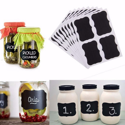 Chalkboard Jar Labels Stickers (36 Pack) by HitMyNeed