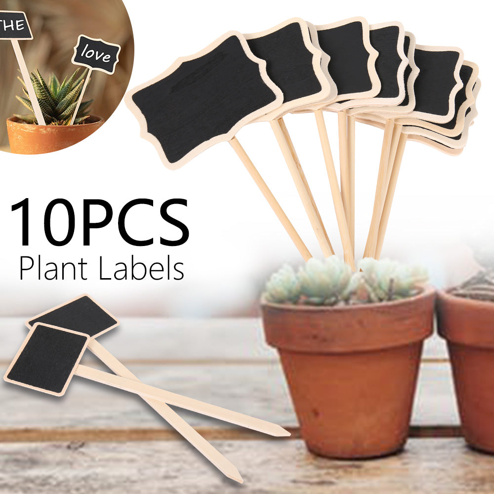 Chalkboard Wooden Garden Markers, Set of 10 by HitMyNeed