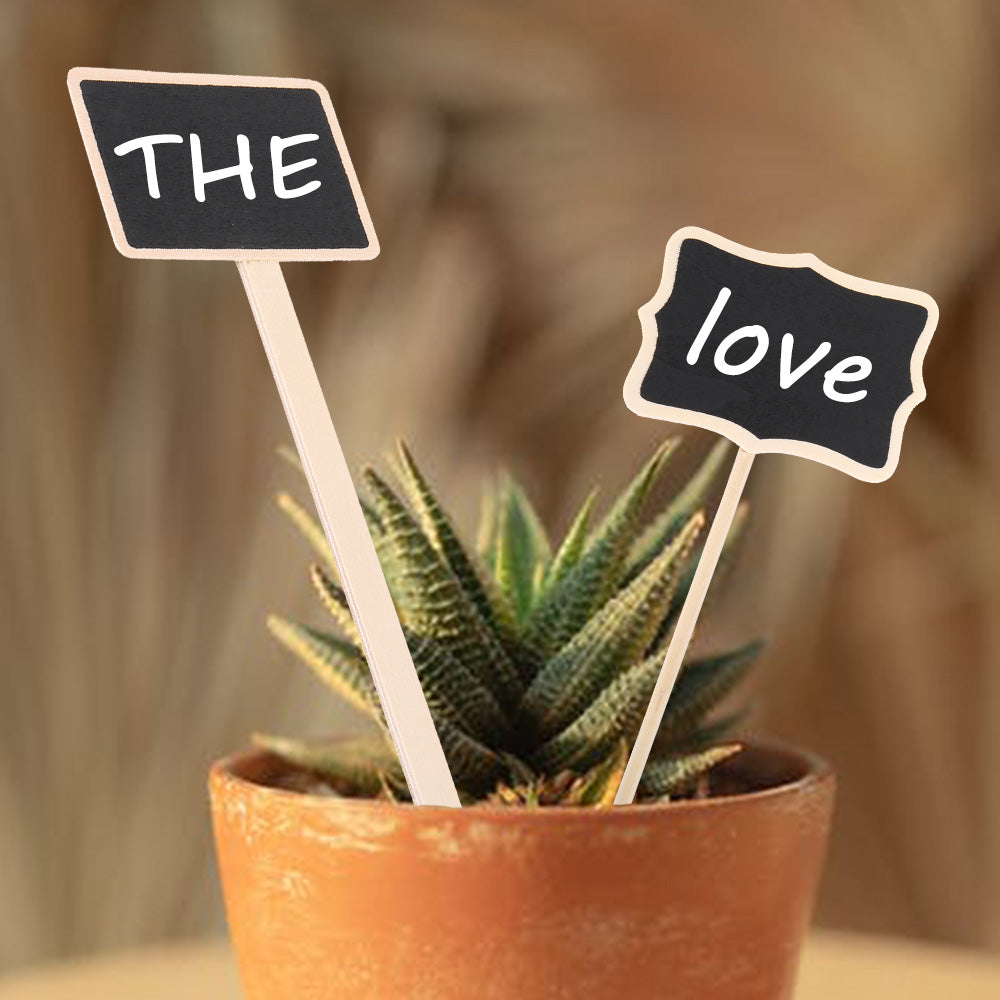 Chalkboard Wooden Garden Markers, Set of 10 Large by HitMyNeed