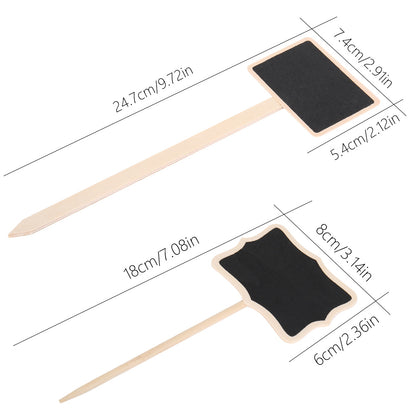 Chalkboard Wooden Garden Markers, Set of 10 Small by HitMyNeed