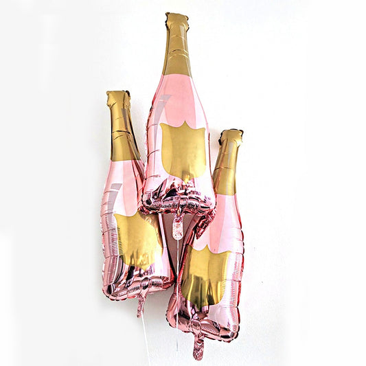 Champagne Bottle Foil Balloons Decor Set (3 Pack) by HitMyNeed