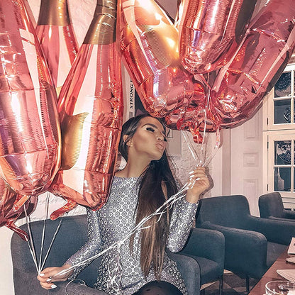 Champagne Bottle Foil Balloons Decor Set (3 Pack) by HitMyNeed