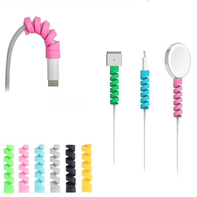 Charging Cord Protectors and Cable Winders (4 Pack) by HitMyNeed