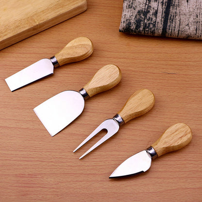 Cheese Knife Set with Bamboo Handles, 4-Piece by HitMyNeed