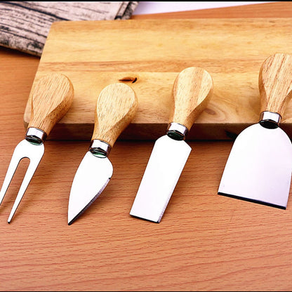 Cheese Knife Set with Bamboo Handles, 4-Piece by HitMyNeed