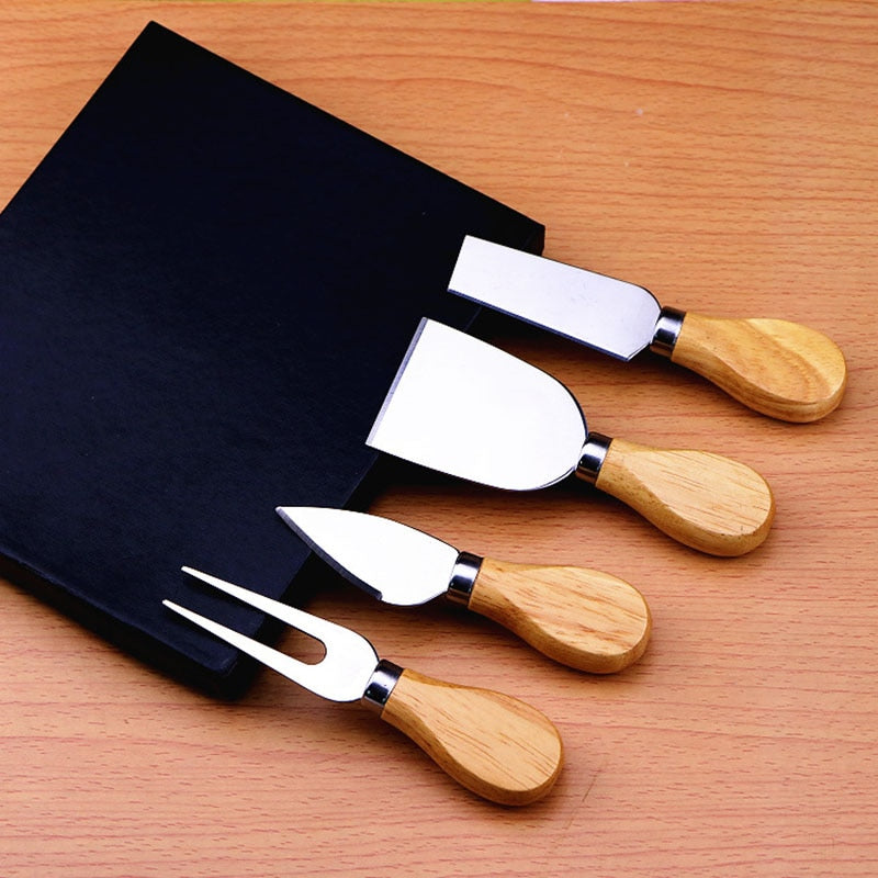 Cheese Knife Set with Bamboo Handles, 4-Piece by HitMyNeed