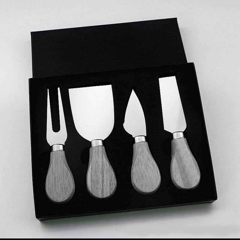 Cheese Knife Set with Bamboo Handles, 4-Piece by HitMyNeed
